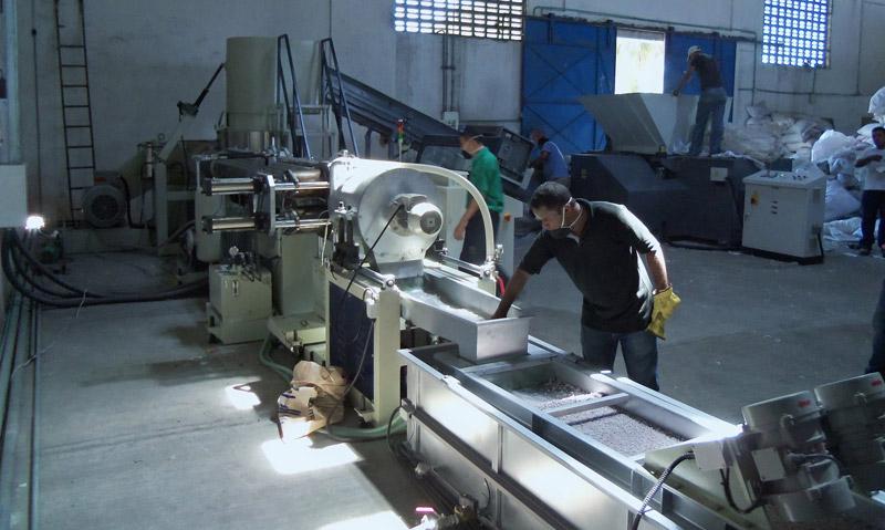 PP Recycling Machine Operating in Colombia